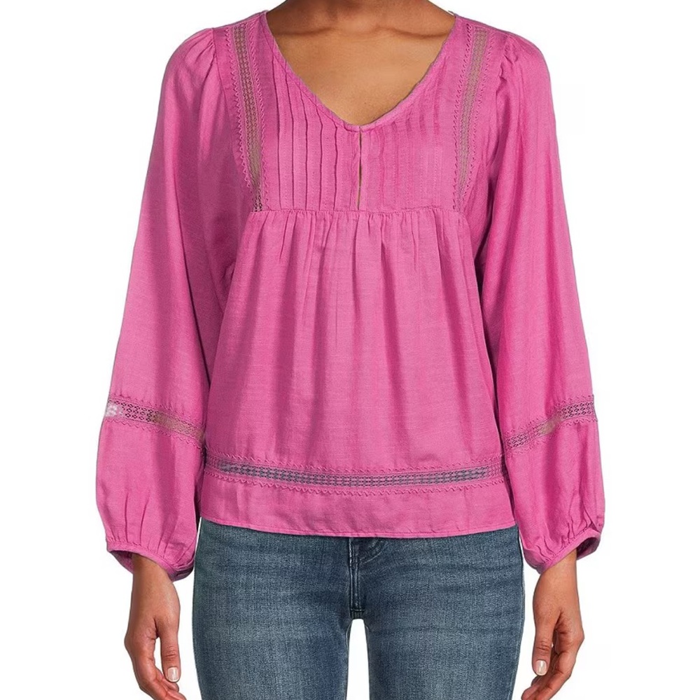 lucky brand long sleeve blouse